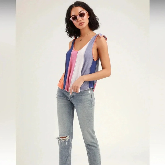 We The Free - Carousel Tank - Blue/Pink/Peach - Size X-Small - Gently Used!! - Picture 3 of 11